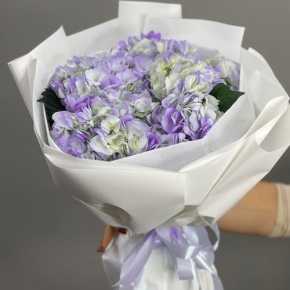 Букет из 5 фиолетовых гортензий в Рошале