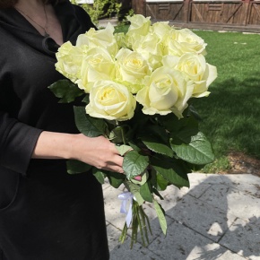 Букет из 11 белых роз (70 см) в Рошале