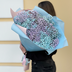 Букет "Радуга" из 15 гипсофил в Рошале