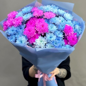 Букет "Матильда" из 15 кустовых хризантем в Рошале