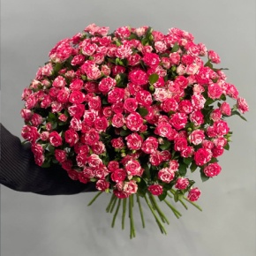 Букет из 31 кустовой розы Фаерворкс (60 см) в Рошале