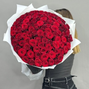 Букет 101 красная роза (60 см) в Рошале