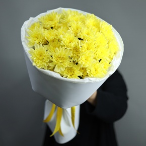 Букет "Солнечный" из 7 кустовых хризантем в Рошале