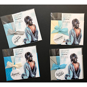 Открытка набор №6 "Самый красивый наряд для женщины-это счастье!" в Рошале