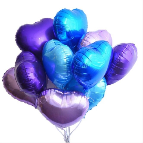 Сердце фиолетовое фольгированный шар с гелием (45 см) в Рошале