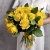 Букет из 25 лимонных роз с рускусом (40 см) в Рошале Букет из 25 лимонных роз с рускусом (40 см) в Рошале