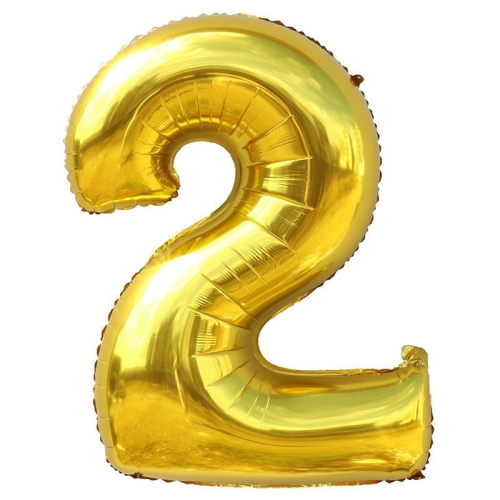 Шар гелиевый цифра 2 (40х102 см) в Рошале