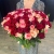 Букет 151 роза красный микс (50 см) в Рошале